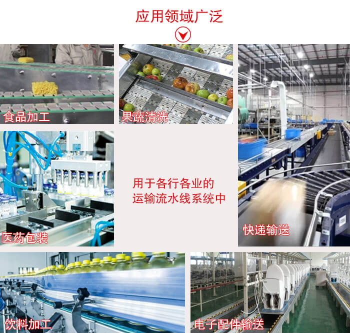 鏈板輸送機適用行業：食品加工，果蔬清洗等行業